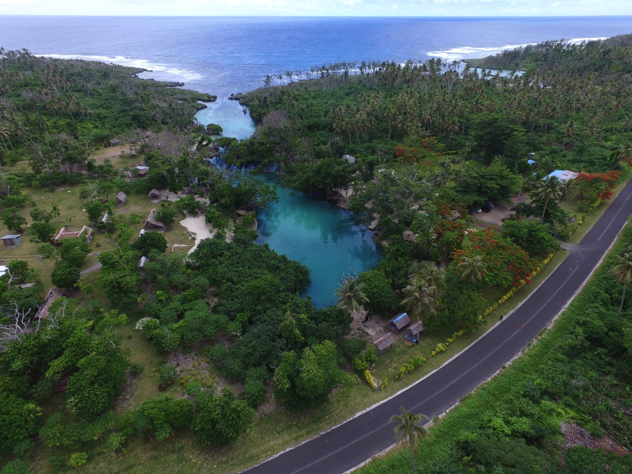 Vanuatu Blue Lagoon Drone shot